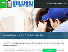 Tablet Screenshot of millardapplianceservices.com